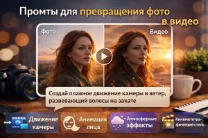 Промты для превращения фото в видео: как Telegram-бот с ИИ создаёт живые и художественные образы