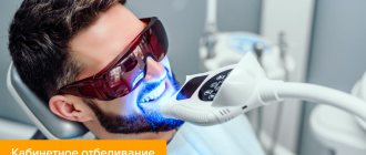 Photo of a man undergoing in-office teeth whitening