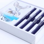 Set of pencils and trays for whitening