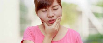 Symptoms of mucositis of the oral mucosa